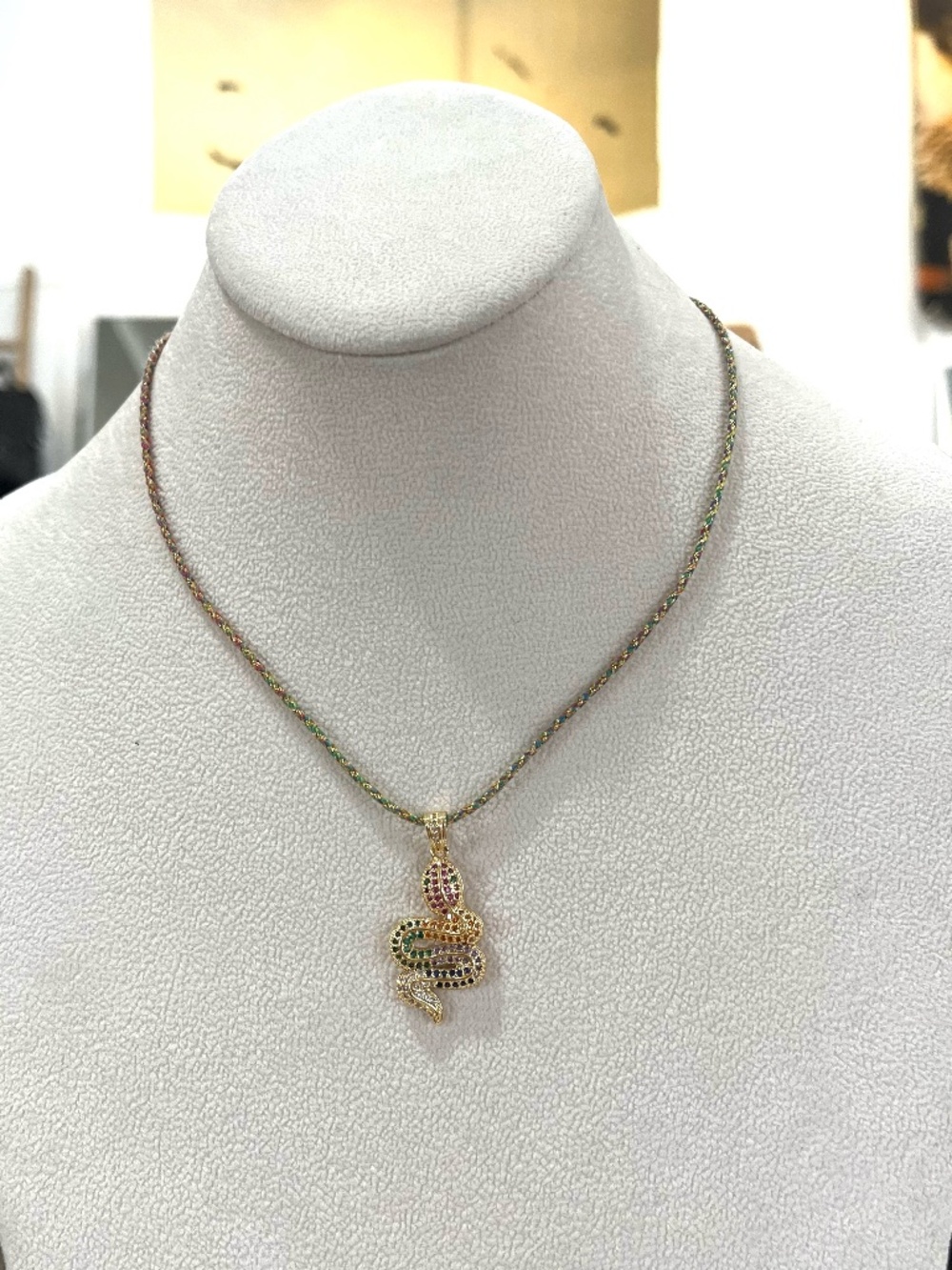 Habaha Paris Snake Pendant Necklace